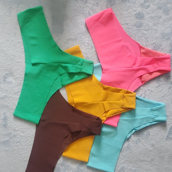 Victoria Secret 5 PINK No Show Thongs  No Show Thong Panty Sz Small - Picture 4 of 7